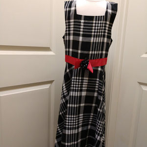 Black and white checkered dress